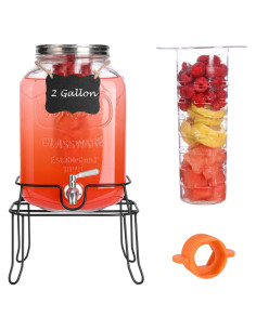 Dispensador de Bebidas de Vidrio RuileMei 7.57L con Grifo Inoxidable