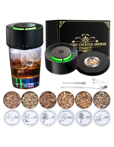 Kit de Ahumador Eléctrico Newgam con 6 Astillas de Madera