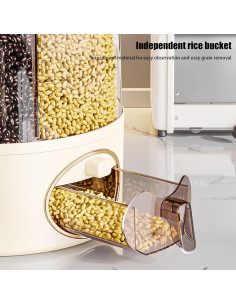 Cubo de Arroz Rotativo Genérico 23.5x24cm 6 Compartimentos 2