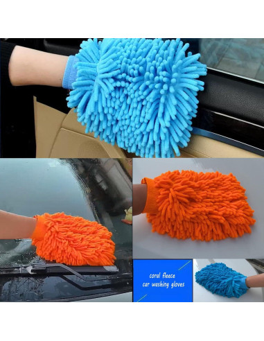 Kit de Lavado de Autos Durikant 3 Piezas con Mitones y Esponja