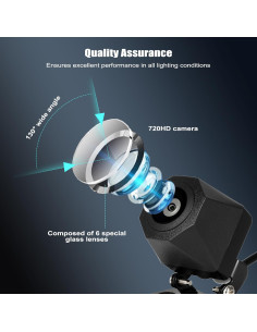Cámara de Respaldo Camecho IP68 720P AHD 130 para Vehículo 2