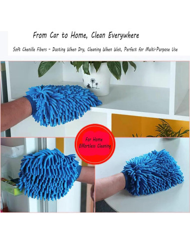 Kit de Lavado de Autos Durikant 3 Piezas con Mitones y Esponja