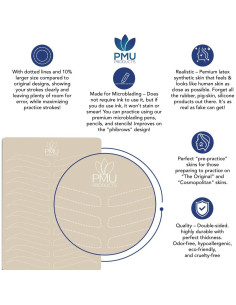 Piel de Práctica para Microblading PMU Dotted - 20.9x14.9cm 2