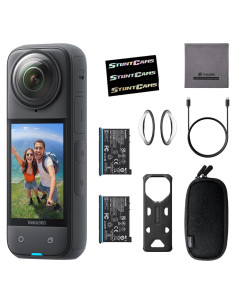 Cámara de acción Insta360 X4 8K 360 impermeable con batería extra