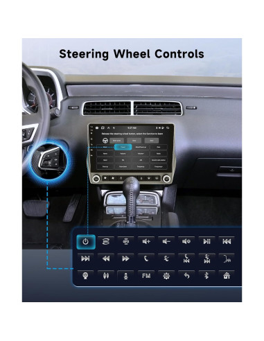 Estéreo de coche METEESER Android 13 para Chevrolet Camaro 2008-2015, 4G+64G, Pantalla IPS 32EQ DSP, Bluetooth 5.0