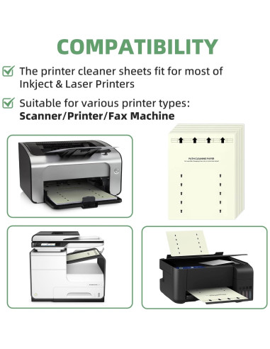 10 Hojas de Limpieza PROSOCOOL para Impresoras y Escáneres