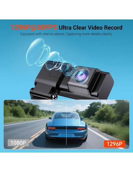 Cámara Dash 4K SKDW G208D Mini para Auto con WiFi