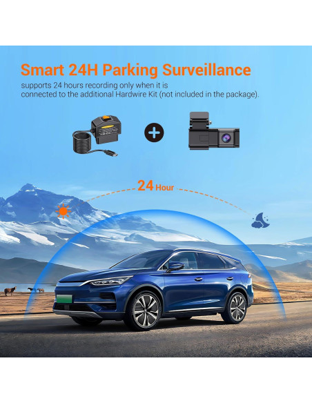 Cámara Dash 4K SKDW G208D Mini para Auto con WiFi