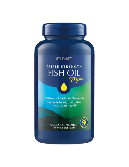 Suplemento GNC Aceite de Pescado Triple Fuerza 1000mg Omega 3 Suplemento GNC Aceite de Pescado Triple Fuerza 1000mg Omega 3