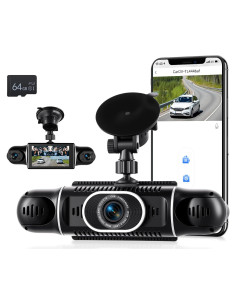 Cámara Dash 360 Podofo 2K 4 Canales Pantalla Táctil