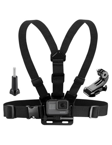 Correa de Montaje en el Pecho MOBKAJUI Ajustable para Cámara de Acción