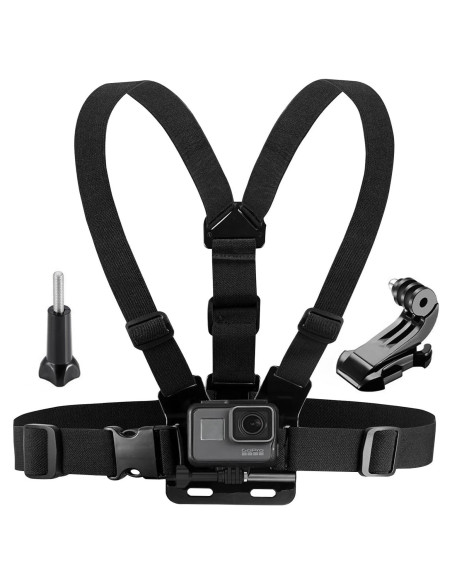 Correa de Montaje en el Pecho MOBKAJUI Ajustable para Cámara de Acción