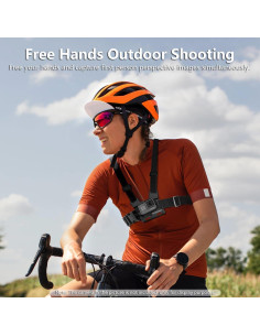 Correa de Montaje en el Pecho MOBKAJUI Ajustable para Cámara de Acción 2