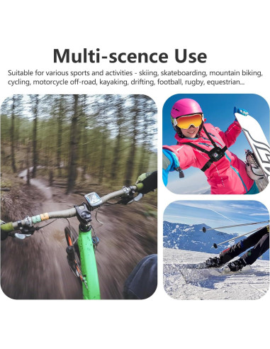 Correa de Montaje en el Pecho MOBKAJUI Ajustable para Cámara de Acción