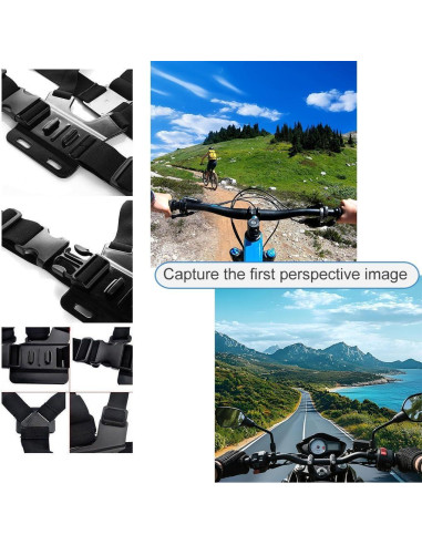 Correa de Montaje en el Pecho MOBKAJUI Ajustable para Cámara de Acción