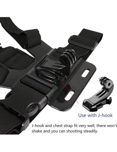Correa de Montaje en el Pecho MOBKAJUI Ajustable para Cámara de Acción