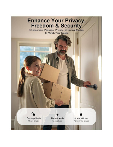 Cerradura Digital Biométrica ibicletas P01-205A Negra