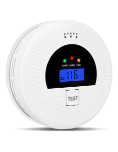 Detector de Humo y Monóxido de Carbono Soewolit 85dB LCD