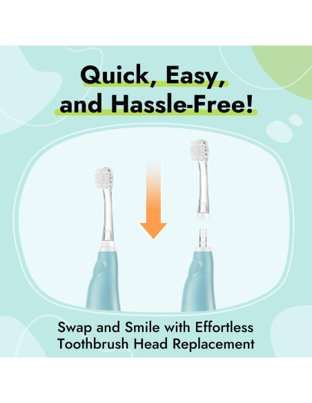 Cabezas de cepillo de dientes Papablic - 2 unidades para bebés