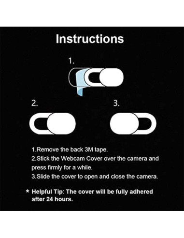 Cubierta de Webcam Much Hotter Negra Ultra Delgada 0.03 cm