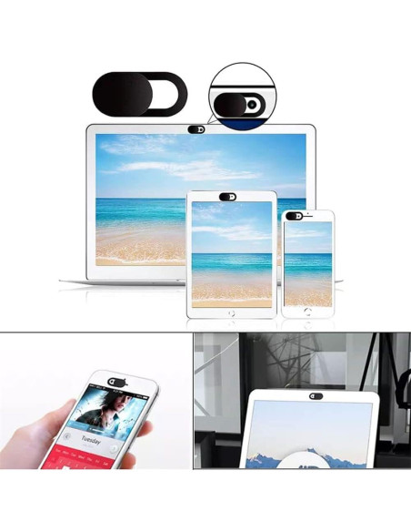 Cubierta de Webcam Much Hotter Negra Ultra Delgada 0.03 cm