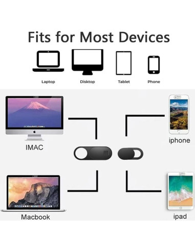 Cubierta de Webcam Much Hotter Negra Ultra Delgada 0.03 cm