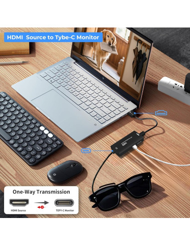 Adaptador HDMI a USB-C Guermok 4K 60Hz para Gafas AR