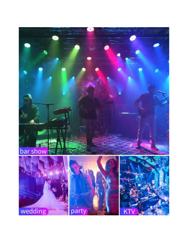 Luz Par LED Betopper LPC180 60x3W RGB para Eventos