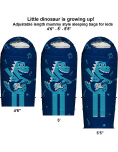 Saco de dormir momia ajustable ANJ Outdoors 0-15C niños 2