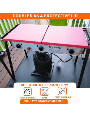 Juego de Estantes Laterales Plegables BBQ Future para Estufas de 3 Quemadores