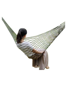 Hamaca Colgante de Malla Alomejor 240x80 cm Beige Resistente