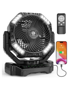 Ventilador de Camping PANERGY D13 40000mAh con Luz LED