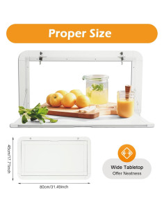 Mesa Plegable de Aluminio Treliamd para RV 80x45 cm Blanca 2