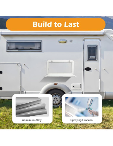 Mesa Plegable de Aluminio Treliamd para RV 80x45 cm Blanca