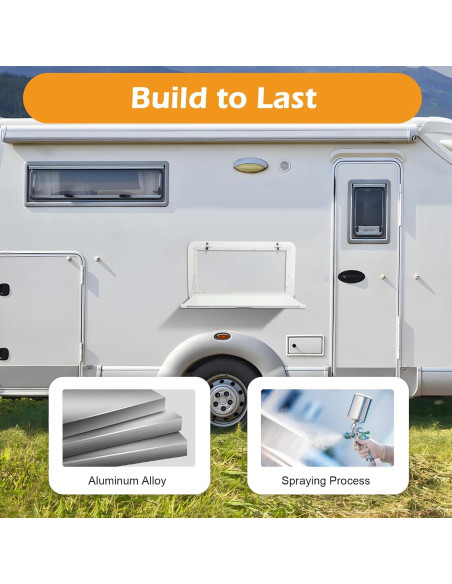 Mesa Plegable de Aluminio Treliamd para RV 80x45 cm Blanca Mesa Plegable de Aluminio Treliamd para RV 80x45 cm Blanca