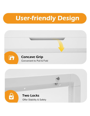 Mesa Plegable de Aluminio Treliamd para RV 80x45 cm Blanca