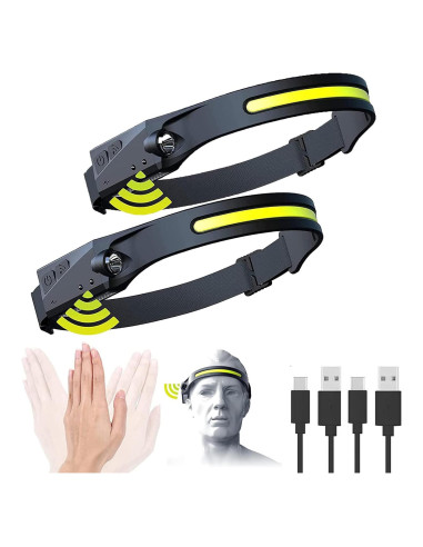 Linterna Frontal LED NUTSE Recargable IPX4 230 2PCS