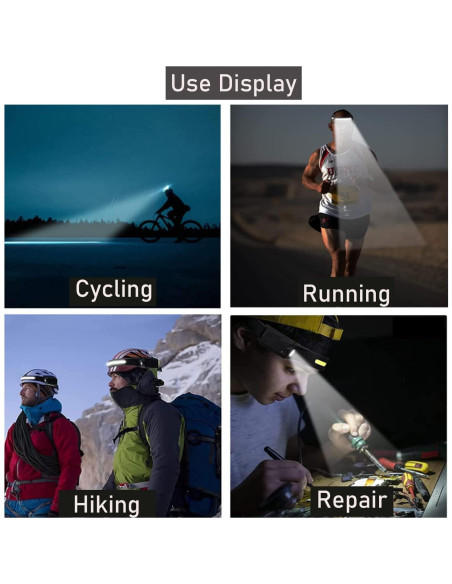 Linterna Frontal LED NUTSE Recargable IPX4 230 2PCS