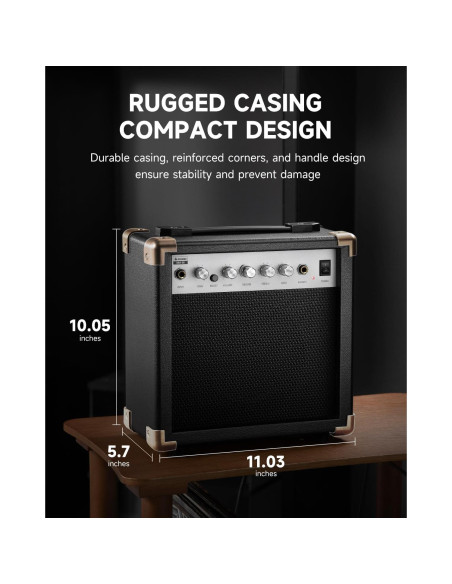 Amplificador de guitarra eléctrica Donner DEA-20 20W con efectos