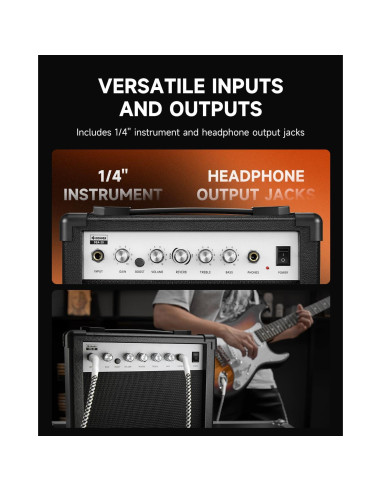Amplificador de guitarra eléctrica Donner DEA-20 20W con efectos