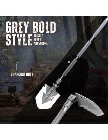 Pala Multiusos SmartstickX 13 en 1 Plegable Gris Carbón