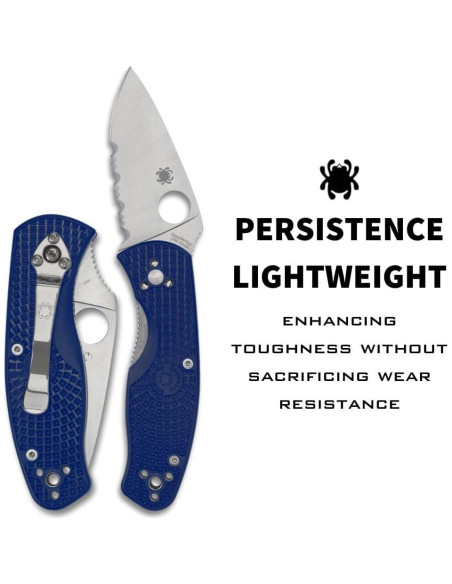 Cuchillo de bolsillo Spyderco Persistence Lightweight 6.99 cm FRN azul