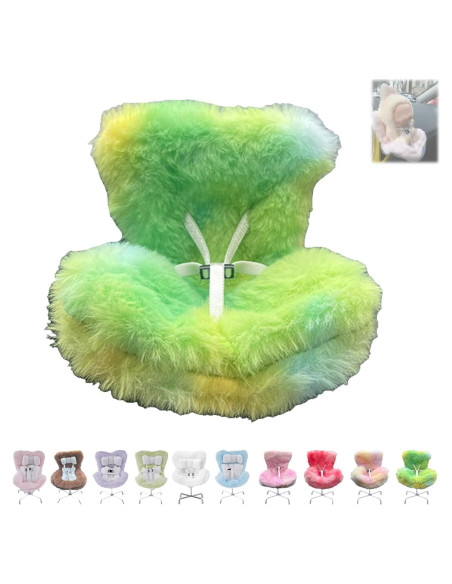 Asiento de Coche para Muñecas Genérico Verde Amarillo 10-17 cm