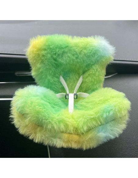 Asiento de Coche para Muñecas Genérico Verde Amarillo 10-17 cm