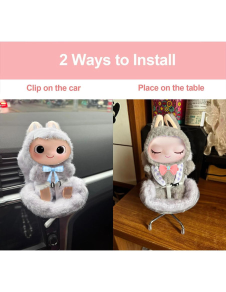 Asiento de Coche para Muñecas Genérico Verde Amarillo 10-17 cm