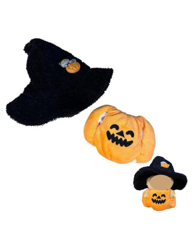 Disfraz de Halloween para Muñeca Labubu 15-17cm - Calabaza y Sombrero