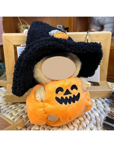 Disfraz de Halloween para Muñeca Labubu 15-17cm - Calabaza y Sombrero