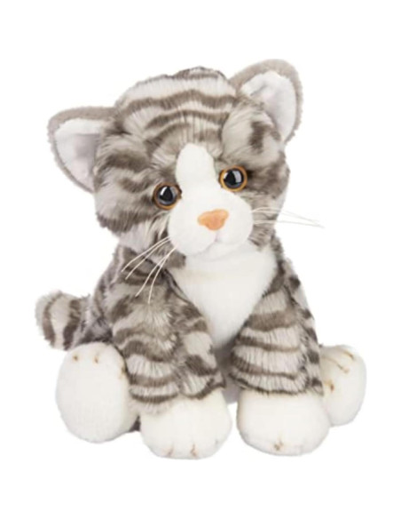 Gato atigrado gris de peluche Ganz 30 cm - Juguete suave