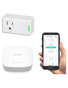 Enchufe Inteligente YoLink 15A con Monitor de Energía y Hub