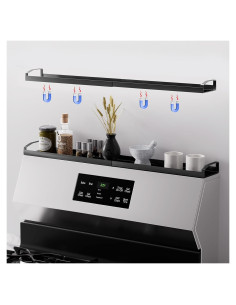 Estante Magnético Expandible para Especias WOCHUANGSI Negro